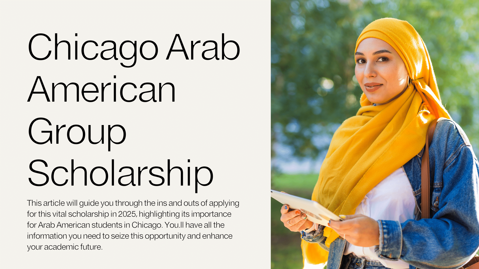 Apply for the Chicago Arab American Group Scholarship 2025