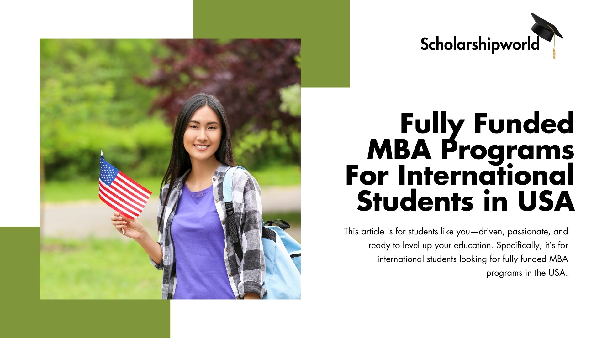 Fully Funded MBA Programs For International Students in USA